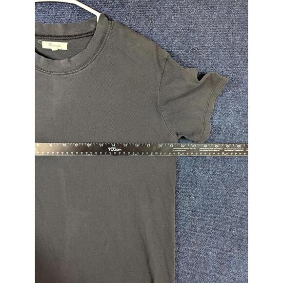 Madewell Garment-Dyed Allday Crewneck M Long Tee Shirt / Dress Coal Gray Preppy - Picture 6 of 6